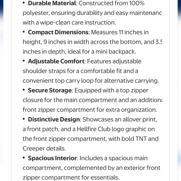 Minecraft Explosion TNT Women's Mini Backpack - Picture 5 of 5